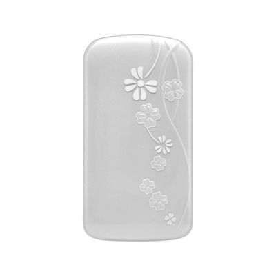 qualidade  Decorative IMD Parts Process With Double Sided Film Off White Flower Design fábrica